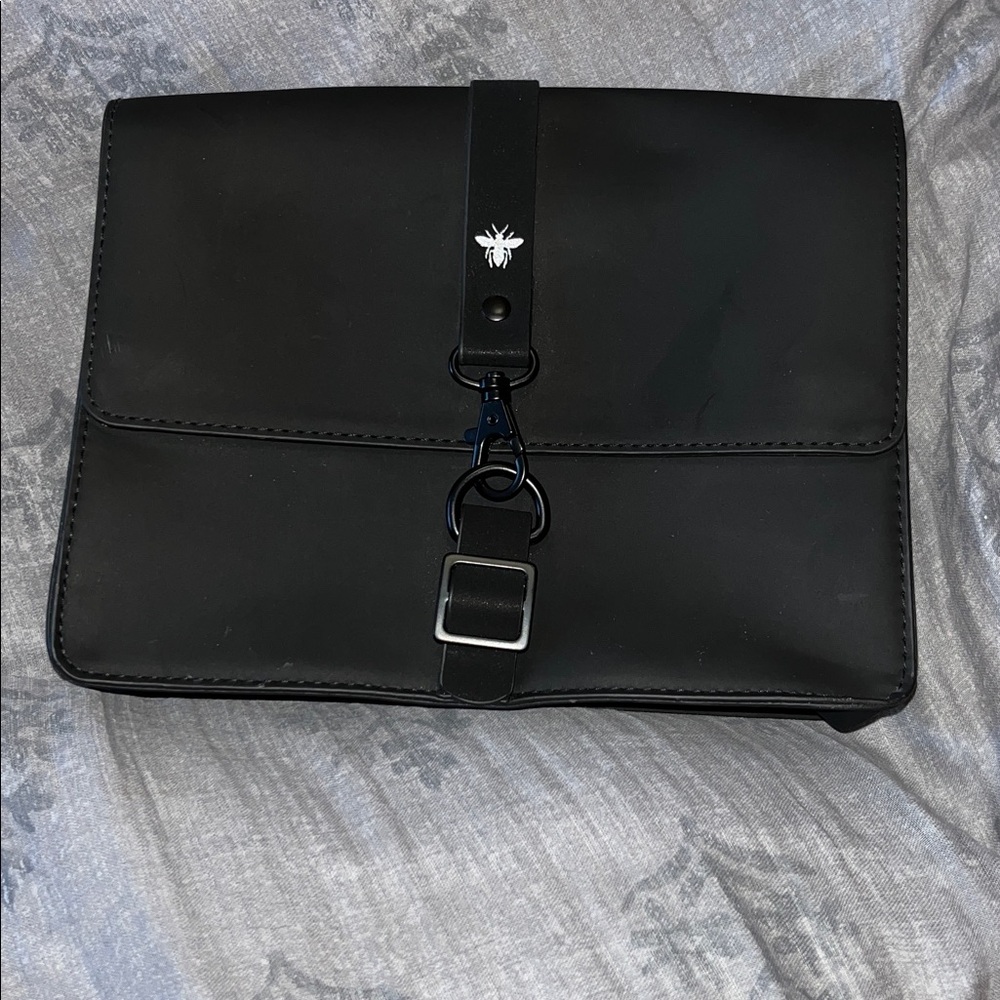Dior Bee Cosmetic Bag - Rivets for crossbody - no straps included - Black Matte